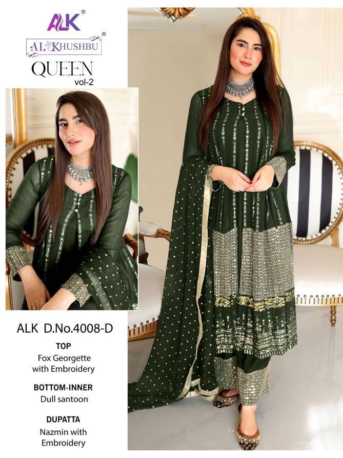 Alk Khushbu Queen Vol 2 Georgette Wholesale Pakistani Suits